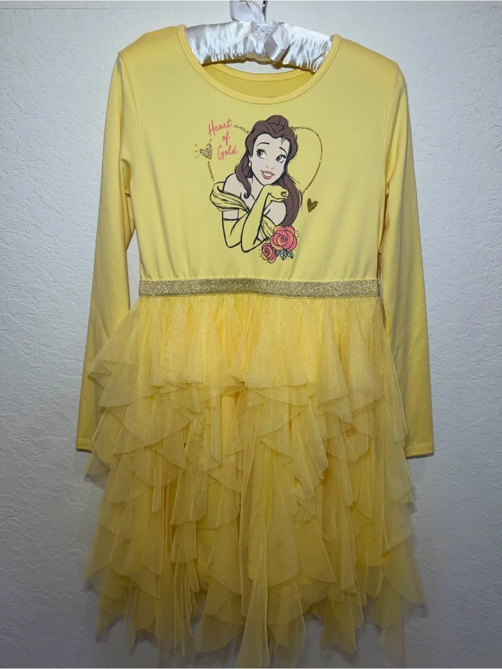 Disney Yellow Belle-Inspired Tulle Princess Dress